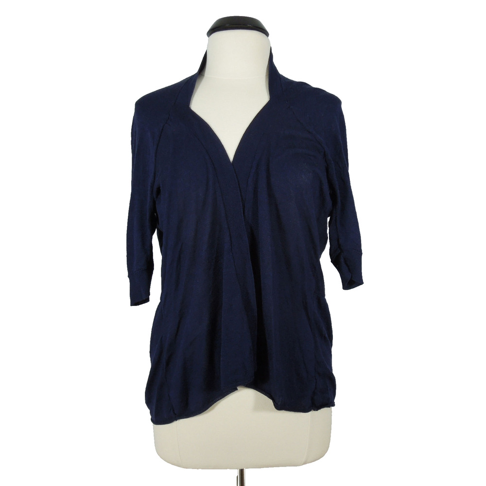 NEW YORK & COMPANY Cardigan Top S SMALL Lightweight Navy Blue